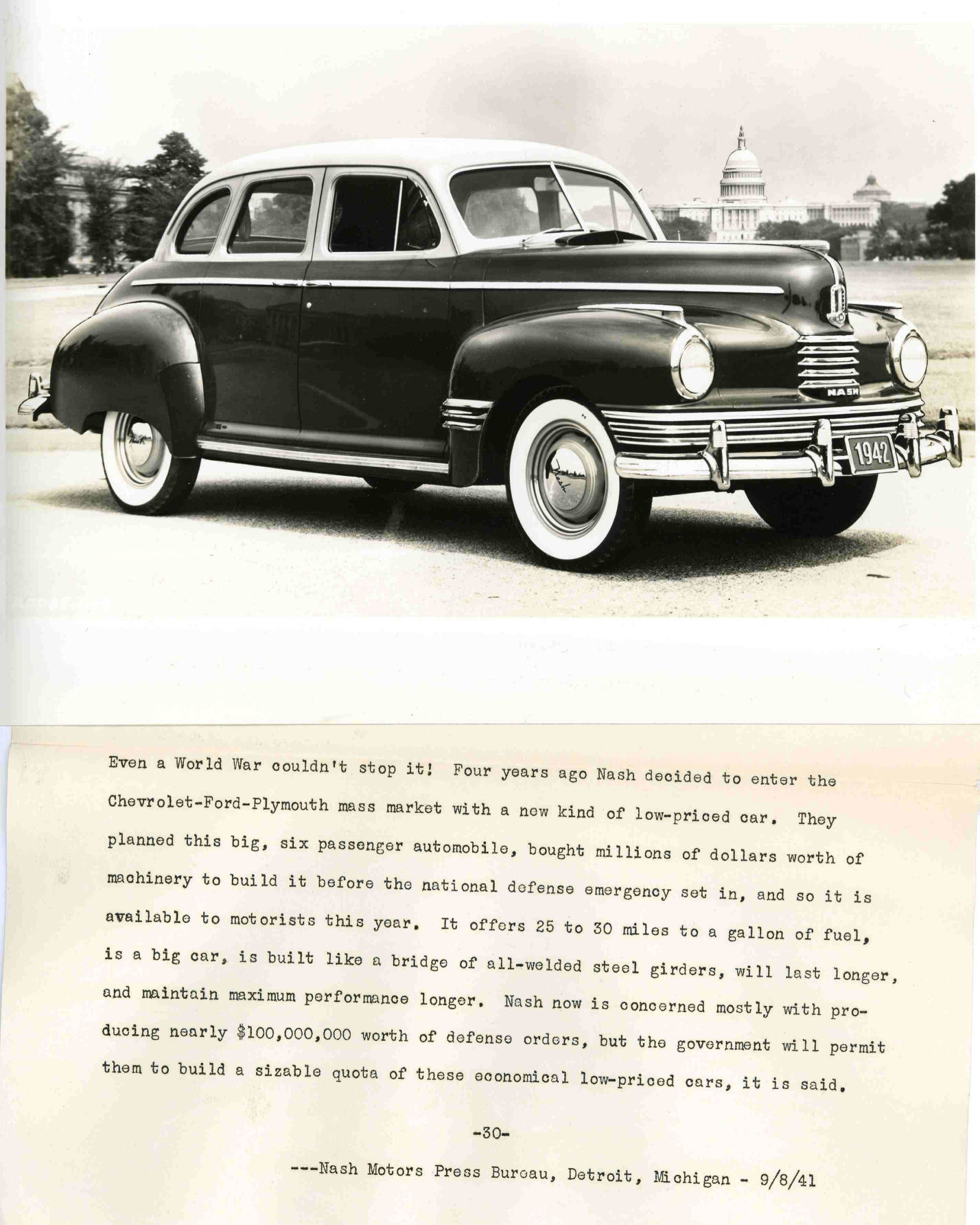 1942 Nash Press Kit Page 30